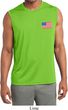 US Flag Pocket Print Mens Sleeveless Moisture Wicking Shirt