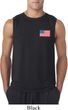 US Flag Pocket Print Mens Sleeveless Shirt