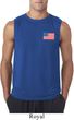 US Flag Pocket Print Mens Sleeveless Shirt