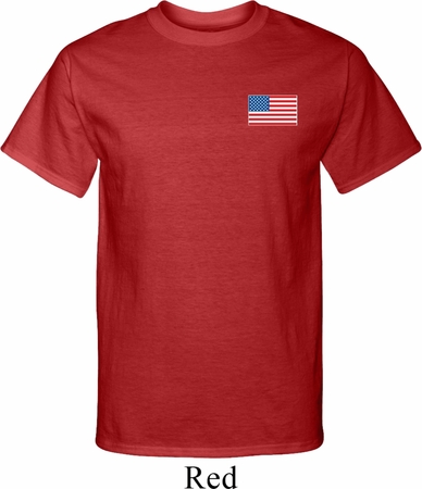 US Flag Pocket Print Mens Tall Shirt