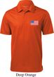 US Flag Pocket Print Mens Textured Polo Shirt