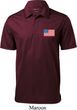 US Flag Pocket Print Mens Textured Polo Shirt