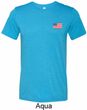 US Flag Pocket Print Mens Tri Blend Crewneck Shirt
