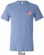 US Flag Pocket Print Mens Tri Blend Crewneck Shirt