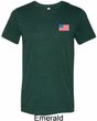US Flag Pocket Print Mens Tri Blend Crewneck Shirt