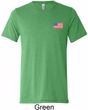 US Flag Pocket Print Mens Tri Blend Crewneck Shirt