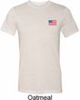 US Flag Pocket Print Mens Tri Blend Crewneck Shirt