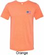 US Flag Pocket Print Mens Tri Blend Crewneck Shirt