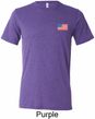 US Flag Pocket Print Mens Tri Blend Crewneck Shirt