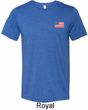 US Flag Pocket Print Mens Tri Blend Crewneck Shirt