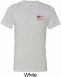 US Flag Pocket Print Mens Tri Blend Crewneck Shirt