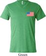 US Flag Pocket Print Mens Tri Blend V-neck Shirt