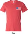 US Flag Pocket Print Mens Tri Blend V-neck Shirt