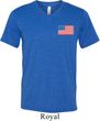 US Flag Pocket Print Mens Tri Blend V-neck Shirt