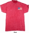 US Flag Pocket Print Mineral Tie Dye Shirt