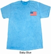 US Flag Pocket Print Mineral Tie Dye Shirt