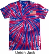 US Flag Pocket Print Patriotic Tie Dye Shirt