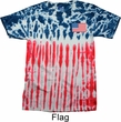US Flag Pocket Print Patriotic Tie Dye Shirt