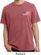 US Flag Pocket Print Pigment Dyed Shirt