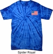 US Flag Pocket Print Spider Tie Dye Shirt