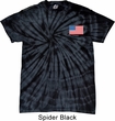 US Flag Pocket Print Spider Tie Dye Shirt