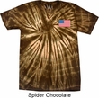 US Flag Pocket Print Spider Tie Dye Shirt