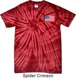 US Flag Pocket Print Spider Tie Dye Shirt