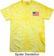 US Flag Pocket Print Spider Tie Dye Shirt