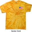 US Flag Pocket Print Spider Tie Dye Shirt