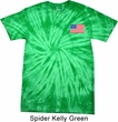 US Flag Pocket Print Spider Tie Dye Shirt