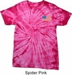 US Flag Pocket Print Spider Tie Dye Shirt