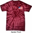 US Flag Pocket Print Spider Tie Dye Shirt