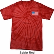US Flag Pocket Print Spider Tie Dye Shirt