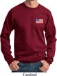 US Flag Pocket Print Sweatshirt