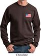 US Flag Pocket Print Sweatshirt