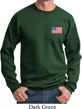 US Flag Pocket Print Sweatshirt
