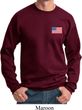 US Flag Pocket Print Sweatshirt