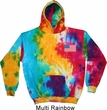 US Flag Pocket Print Tie Dye Hoodie