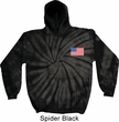 US Flag Pocket Print Tie Dye Hoodie