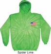US Flag Pocket Print Tie Dye Hoodie
