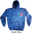 US Flag Pocket Print Tie Dye Hoodie