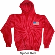 US Flag Pocket Print Tie Dye Hoodie