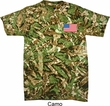 US Flag Pocket Print Tie Dye Shirt