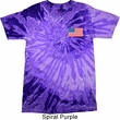 US Flag Pocket Print Tie Dye Shirt
