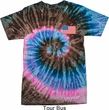 US Flag Pocket Print Tie Dye Shirt