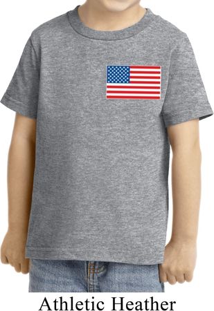 US Flag Pocket Print Toddler Shirt
