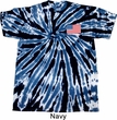 US Flag Pocket Print Twist Tie Dye Shirt