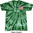 US Flag Pocket Print Twist Tie Dye Shirt