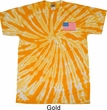 US Flag Pocket Print Twist Tie Dye Shirt