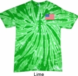 US Flag Pocket Print Twist Tie Dye Shirt